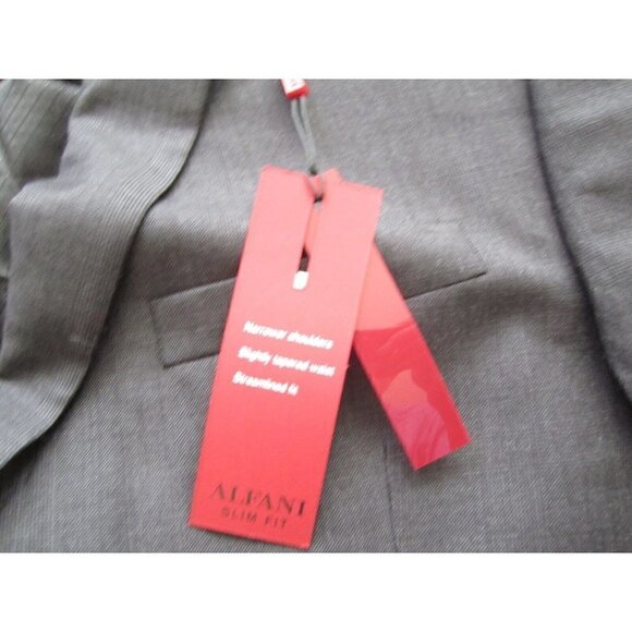 New W/ Defect Alfani Slim Fit Button Blazer Wool Suit Jacket Size 42R (MJ7) - Picture 10 of 15
